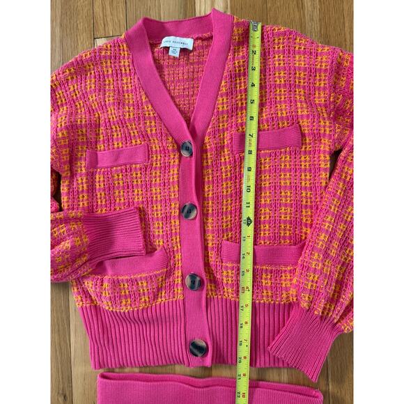 Plaid Pencil Skirt Sweater Set Knit Pink Legally Blond Preppy XS - Picture 12 of 13